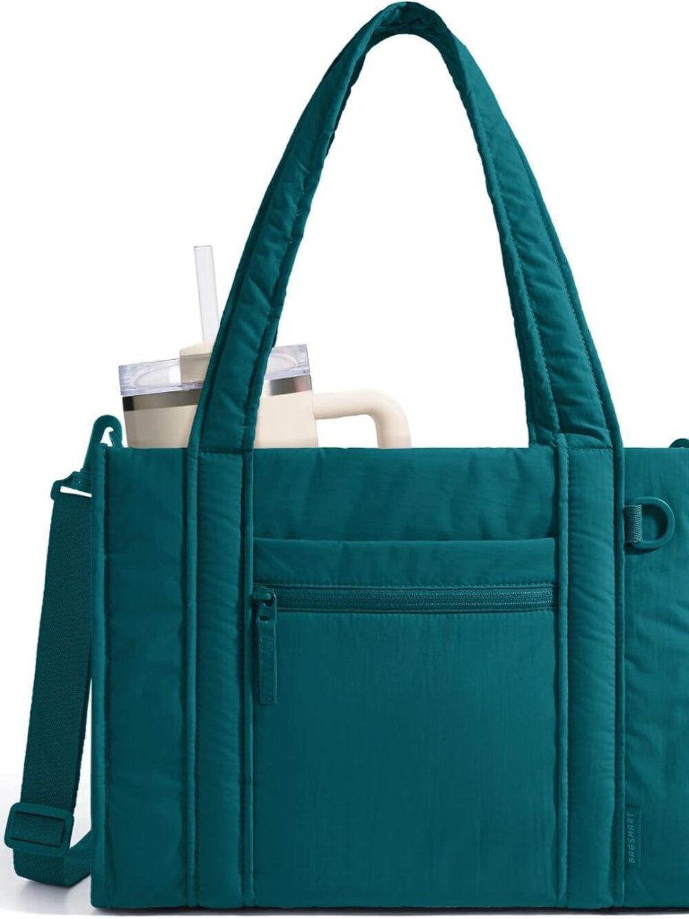 Boxy Tote Bag for Women, Crossbody Work Bag with Zipper